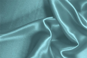 Tessuto Raso Stretch Blu Fiordalisio in Seta, Stretch per Abbigliamento UN000638