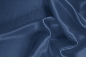 Thunder Blue Silk, Stretch Silk Satin Stretch fabric for dressmaking
