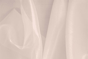 Tissu Couture Organza Rose dragée en Soie UN000573