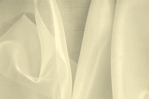 Tissu Couture Organza Jaune canari en Soie UN000571