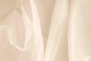 Tissu Couture Organza Rose nue en Soie UN000575