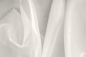 Tissu Couture Organza Rose ivoire en Soie