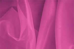 Tissu Couture Organza Fuchsia azalée en Soie