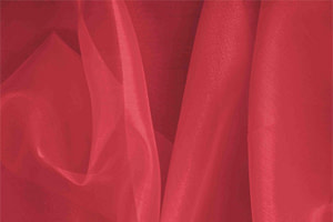 Tissu Couture Organza Rouge géranium en Soie