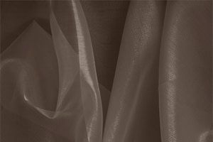 Dark Brown Silk Organza fabric for dressmaking