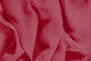Tessuto Georgette Rosso Rubino in Seta per abbigliamento