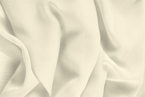 Tissu Georgette Blanc lait en Soie pour vêtements