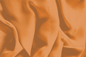 Tissu Georgette Orange caco en Soie pour vêtements