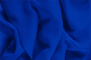 Tessuto Georgette Blu Elettrico in Seta per abbigliamento
