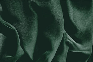 Tessuto Georgette Verde Pino in Seta per abbigliamento
