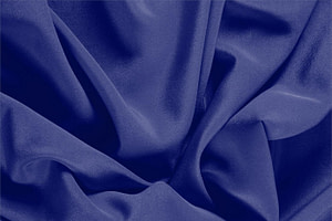 Tissu Couture Crêpe de Chine Bleu perse en Soie UN000364