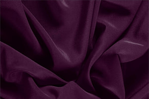Tissu Couture Crêpe de Chine Violet prune en Soie UN000359