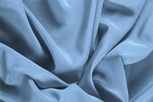 Blue Silk Crêpe de Chine Apparel Fabric UN000371