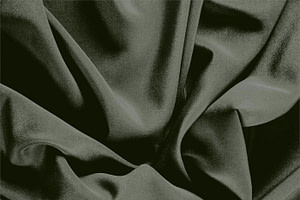 Tissu Couture Crêpe de Chine Vert forêt en Soie UN000381