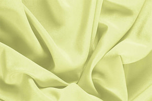 Tessuto Crêpe de Chine Verde Lime in Seta per abbigliamento