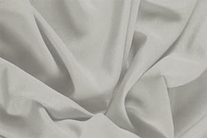 Steel Silver Silk Crêpe de Chine fabric for dressmaking