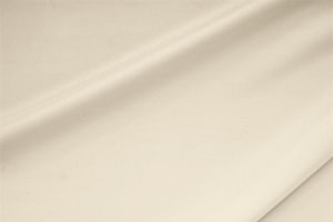 Tessuto Crêpe de Chine Stretch Bianco Avorio in Seta, Stretch per abbigliamento