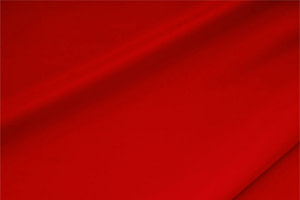 Tessuto Crêpe de Chine Stretch Rosso Fuoco in Seta, Stretch per abbigliamento