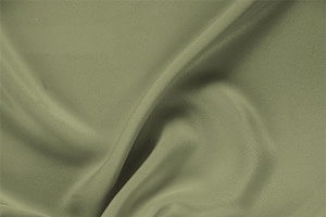 Tessuto Drap Verde Oliva in Seta per abbigliamento