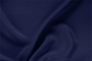 Tessuto Drap Blu Marine in Seta per Abbigliamento UN000733