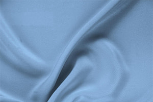 Tessuto Drap Blu Fiordalisio in Seta per abbigliamento