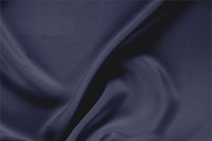 Tessuto Drap Blu Notte in Seta per abbigliamento