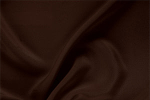Tessuto Drap Marrone Caffe in Seta per Abbigliamento UN000716