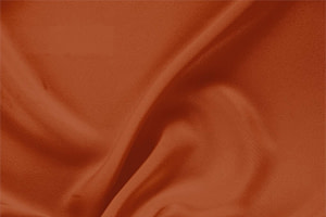 Tessuto Drap Marrone Mattone in Seta per Abbigliamento UN000759