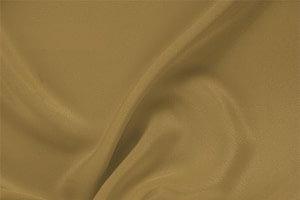 Tessuto Drap Marrone Miele in Seta per Abbigliamento UN000699