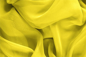 Sun Yellow Silk Chiffon Apparel Fabric