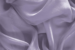 Silver Silk Chiffon Apparel Fabric UN000503
