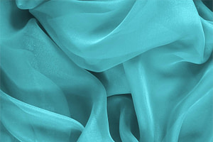 Blue Silk Chiffon Apparel Fabric UN000540