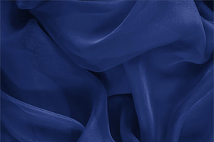 Blue Silk Chiffon Apparel Fabric UN000530