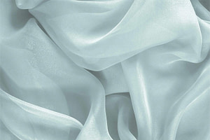 Water Blue Silk Chiffon fabric for dressmaking