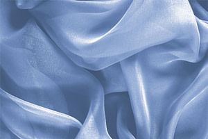 Blue Silk Chiffon Apparel Fabric UN000533