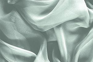 Opal Green Silk Chiffon fabric for dressmaking