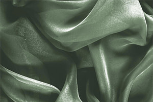 Green Silk Chiffon Apparel Fabric UN000542