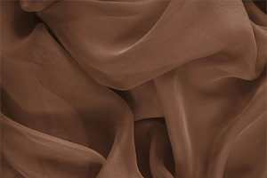 Brown Silk Chiffon Apparel Fabric UN000555
