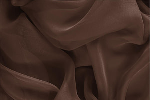 Dark Brown Silk Chiffon Apparel Fabric