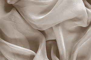 Beige Silk Chiffon Apparel Fabric UN000500