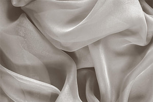 Steel Silver Silk Chiffon Apparel Fabric