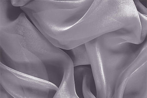 Silver Silk Chiffon Apparel Fabric UN000502