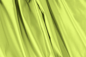 Acid Green Silk Duchesse fabric for dressmaking