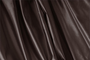 Dark Brown Silk Duchesse fabric for dressmaking