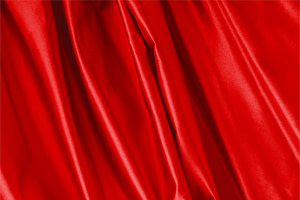 Tissu Couture Duchesse Rouge feu en Soie
