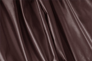 Tessuto Duchesse Marrone Cioccolato in Seta per abbigliamento
