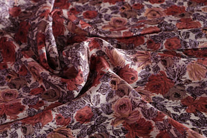 Tissu Couture Crêpe Satin Rose en Soie ST000145