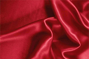Ruby Red Silk Crêpe Satin Apparel Fabric