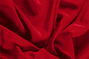 Ruby Red Silk Crêpe de Chine Apparel Fabric