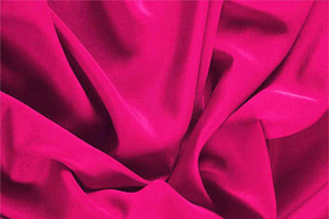 Fuchsia silk crêpe de chine fabric for dressmaking